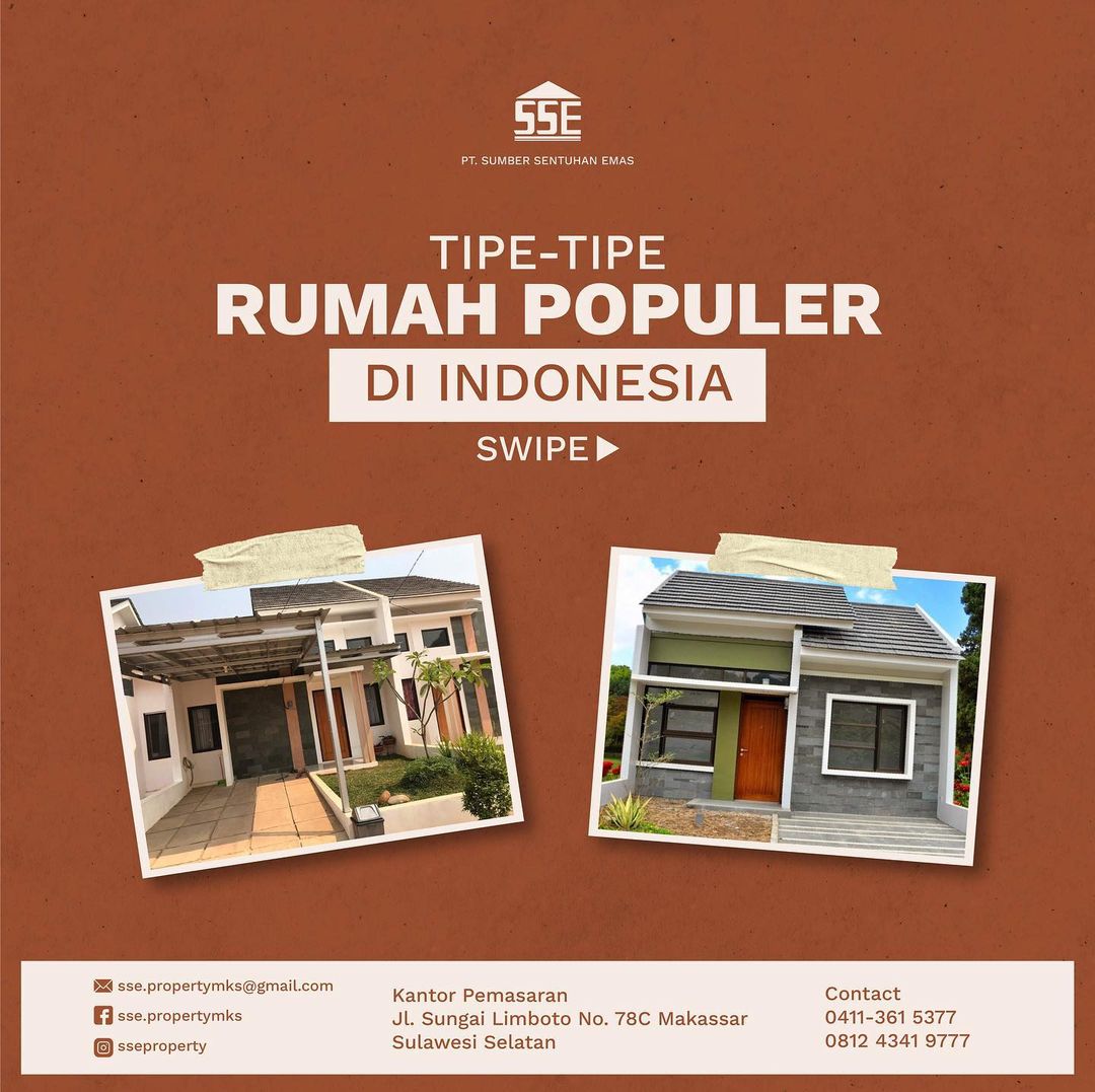 Tipe-tipe Rumah Populer Di Indonesia – PT. Sumber Sentuhan Emas